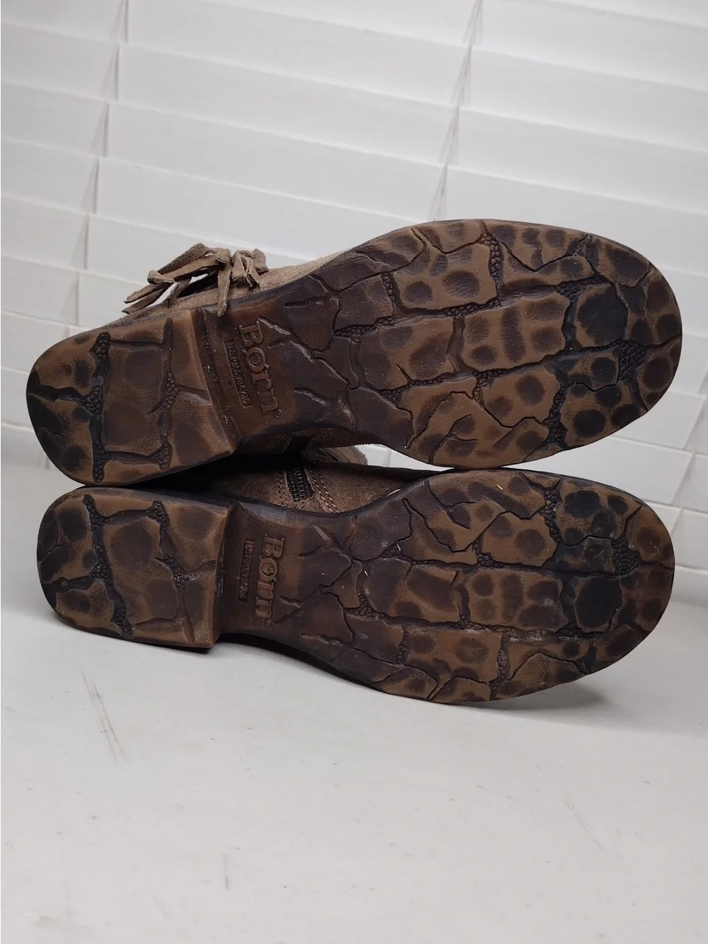 Born Cross Sz 7M Leather Boho Western Ankle Boots - Picture 10 of 13